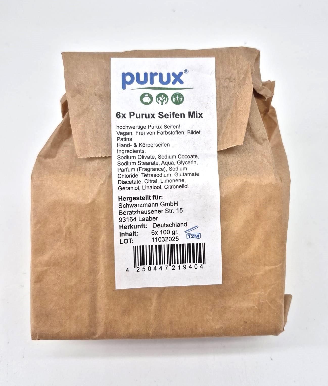 Seifen Mix Set 6 Stück Olivenseife Meersalzseife Lemongrasseife Naturseifen ohne Palmöl Vegan