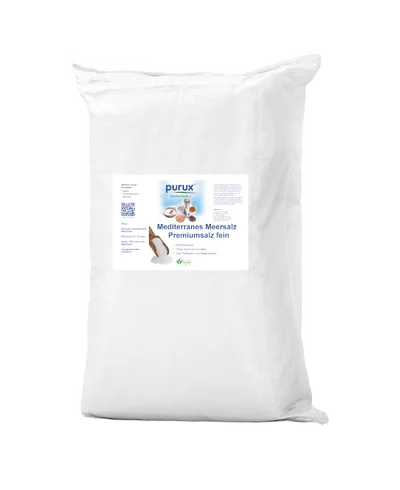 25 Kg Sack Mediterranes Meersalz Premiumsalz feinMineralsalz Speisesalz ohne Rieselhilfe