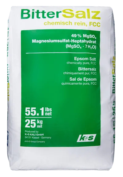 Epsom Salz, Bittersalz Magnesiumsulfat 25kg, MgSO4 Food Grade epsom salt